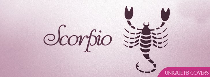 Scorpio Symbol Facebook Cover
